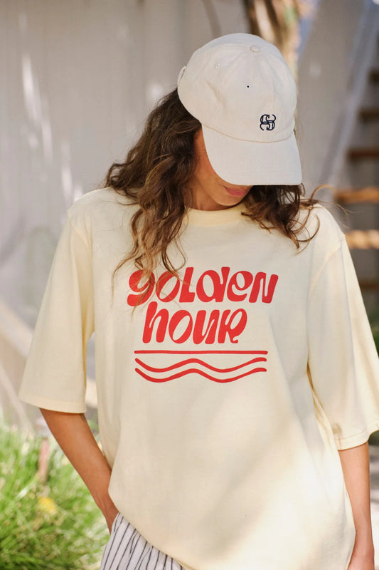 Ceres Luna Oversized Tee - butter/golden hour