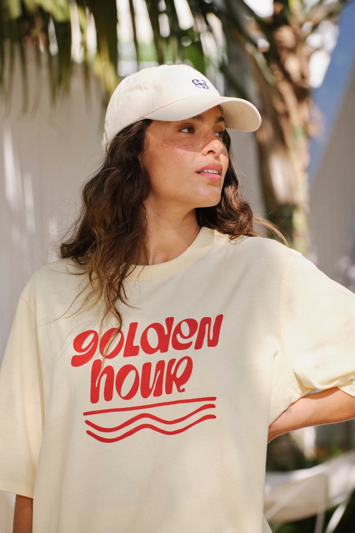 Ceres Luna Oversized Tee - butter/golden hour