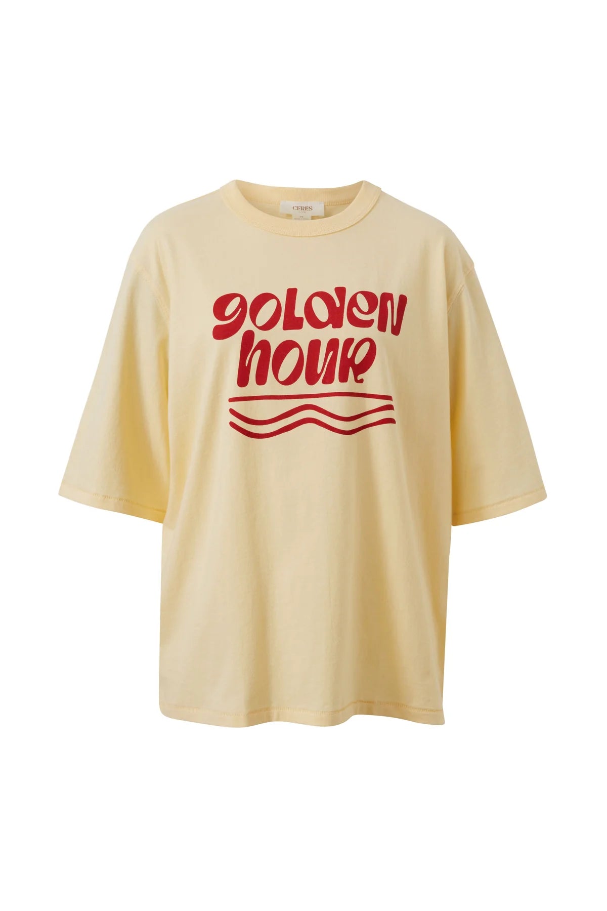 Ceres Luna Oversized Tee - butter/golden hour