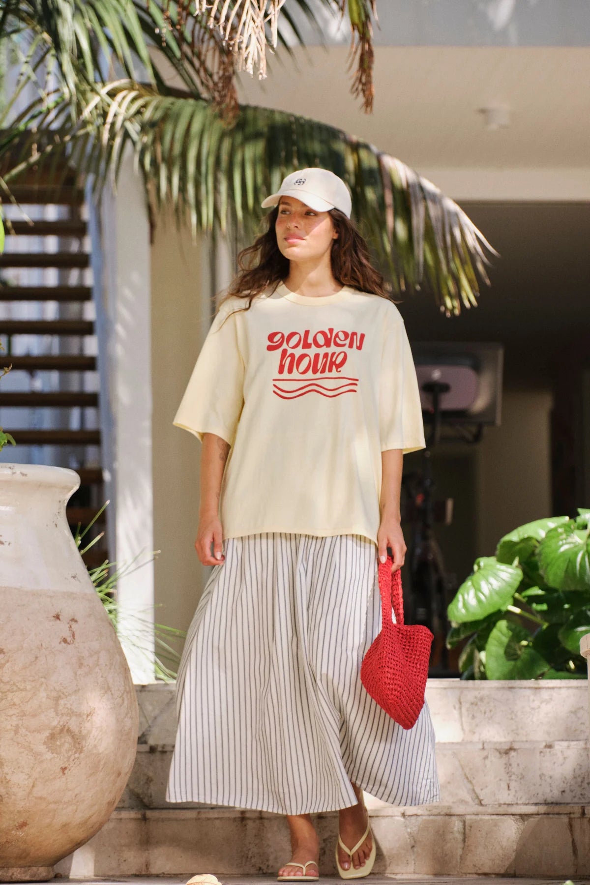 Ceres Luna Oversized Tee - butter/golden hour