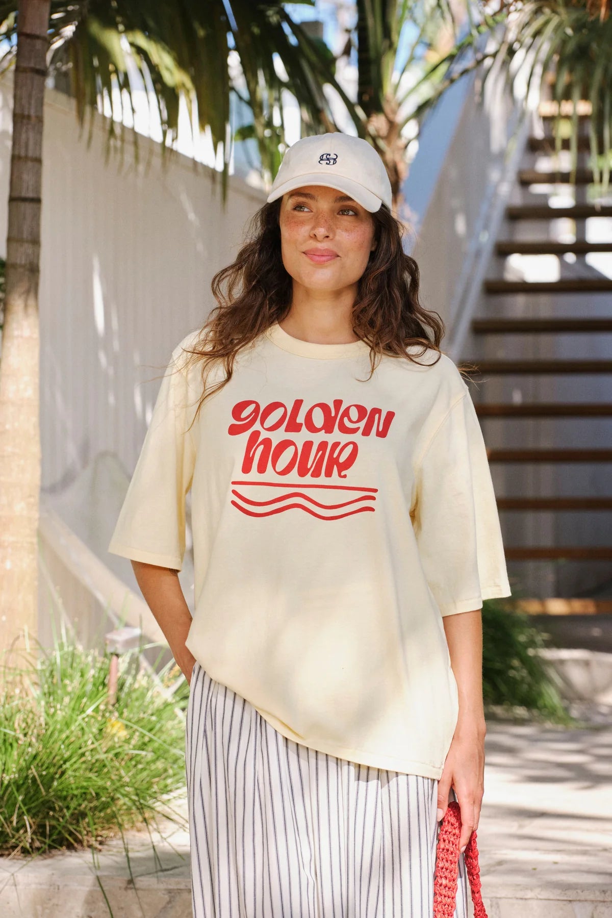 Ceres Luna Oversized Tee - butter/golden hour